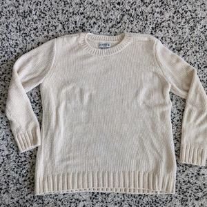 Orvis white chenille sweater size large